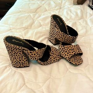 Cheetah print high heels